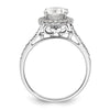 Oval Halo Diamond Semi-mount Engagement Rings