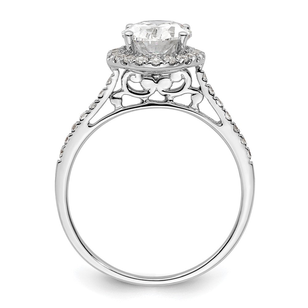 Oval Halo Diamond Semi-mount Engagement Rings
