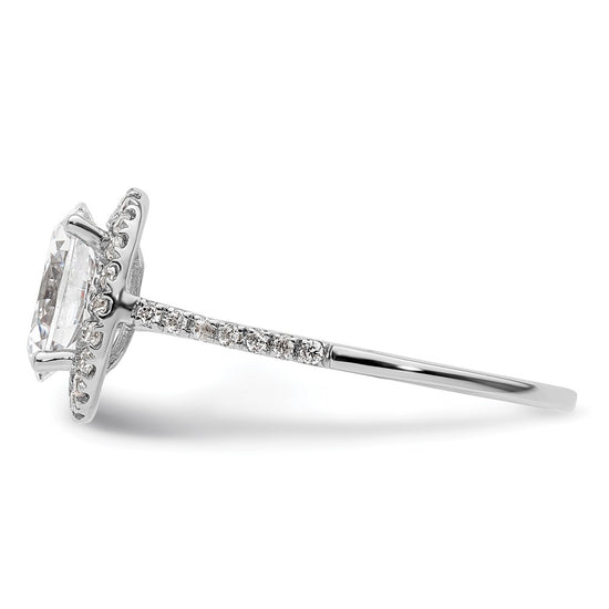 Oval Halo Diamond Semi-mount Engagement Rings