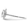 Oval Halo Diamond Semi-mount Engagement Rings