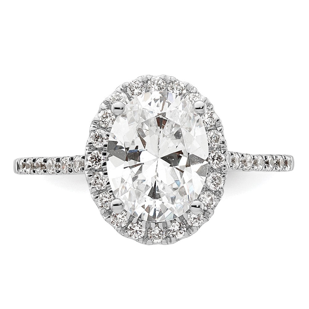 Oval Halo Diamond Semi-mount Engagement Rings
