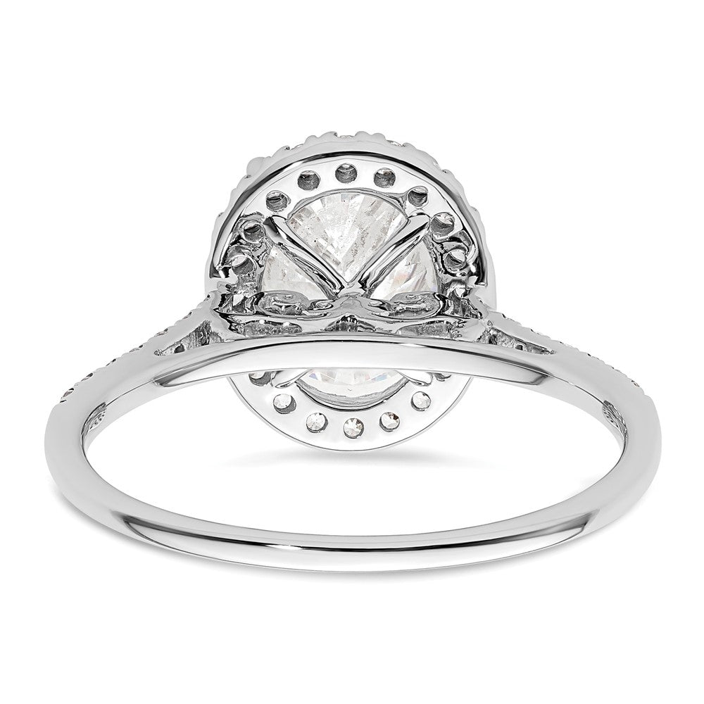 Oval Halo Diamond Semi-mount Engagement Rings