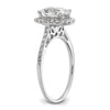 Oval Halo Diamond Semi-mount Engagement Rings