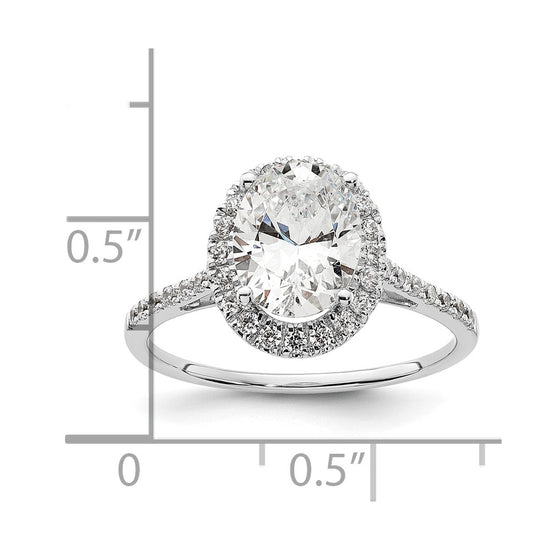 Oval Halo Diamond Semi-mount Engagement Rings