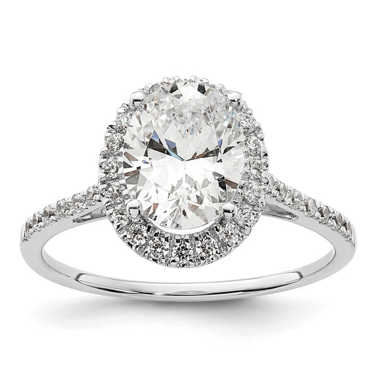 Oval Halo Diamond Semi-mount Engagement Rings