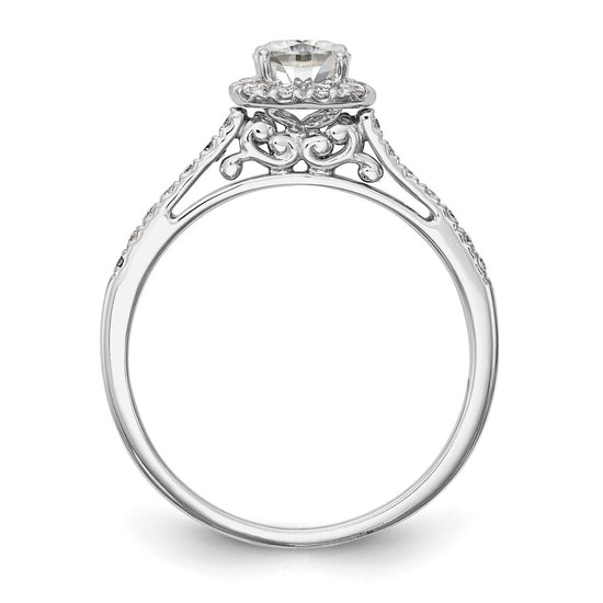 Cushion Halo Diamond Semi-mount Engagement Rings