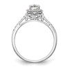 Cushion Halo Diamond Semi-mount Engagement Rings
