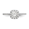 Cushion Halo Diamond Semi-mount Engagement Rings