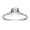 Cushion Halo Diamond Semi-mount Engagement Rings