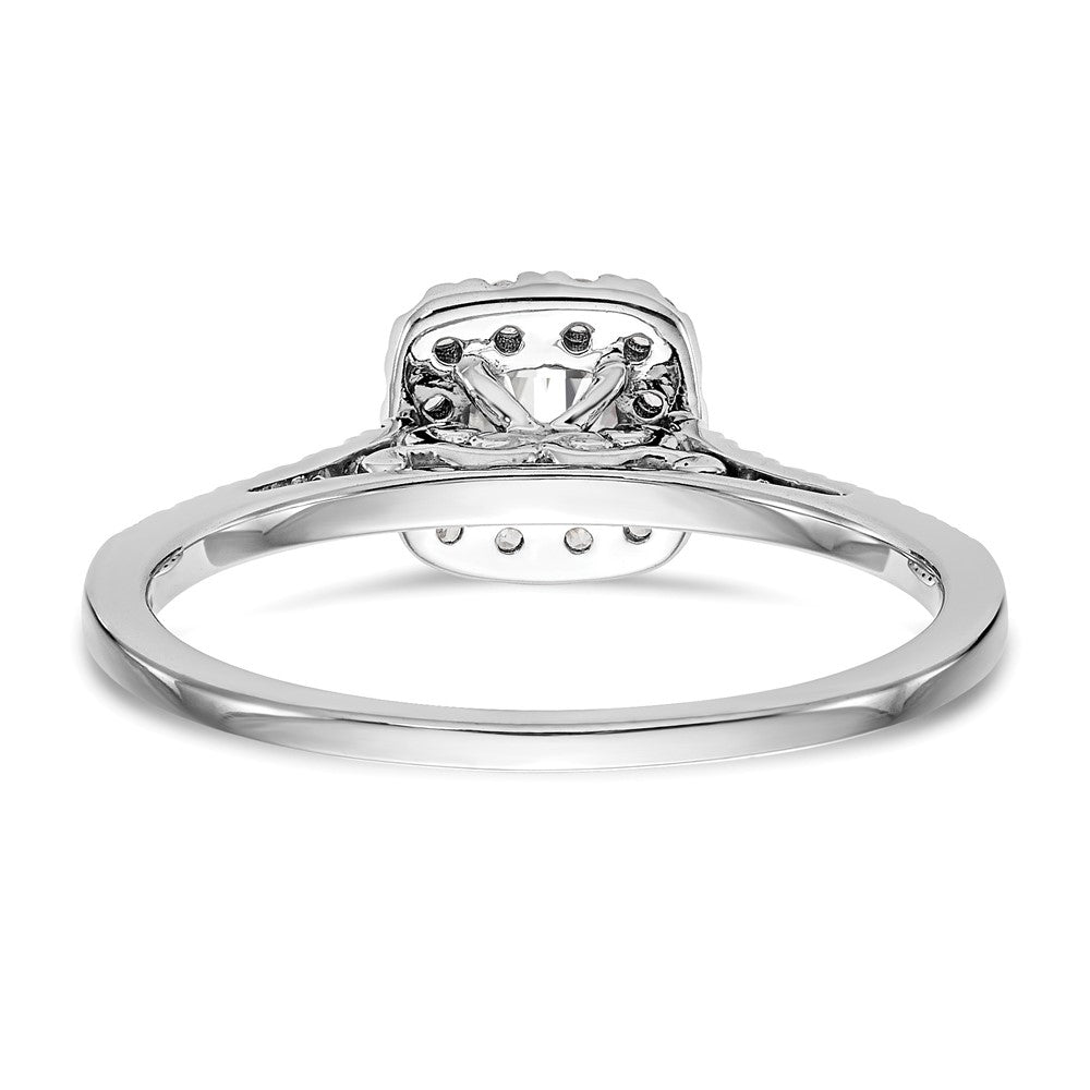 Cushion Halo Diamond Semi-mount Engagement Rings