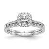 Cushion Halo Diamond Semi-mount Engagement Rings