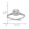 Cushion Halo Diamond Semi-mount Engagement Rings