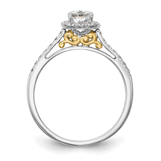 Cushion Halo Diamond Semi-mount Engagement Rings
