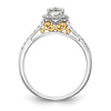 Cushion Halo Diamond Semi-mount Engagement Rings