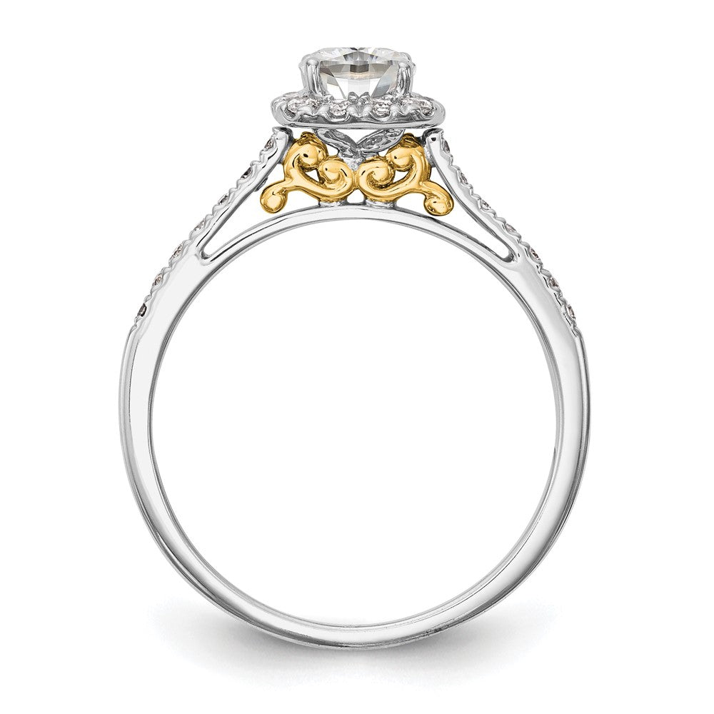 Cushion Halo Diamond Semi-mount Engagement Rings
