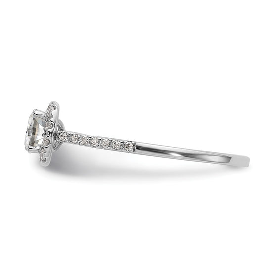 Cushion Halo Diamond Semi-mount Engagement Rings