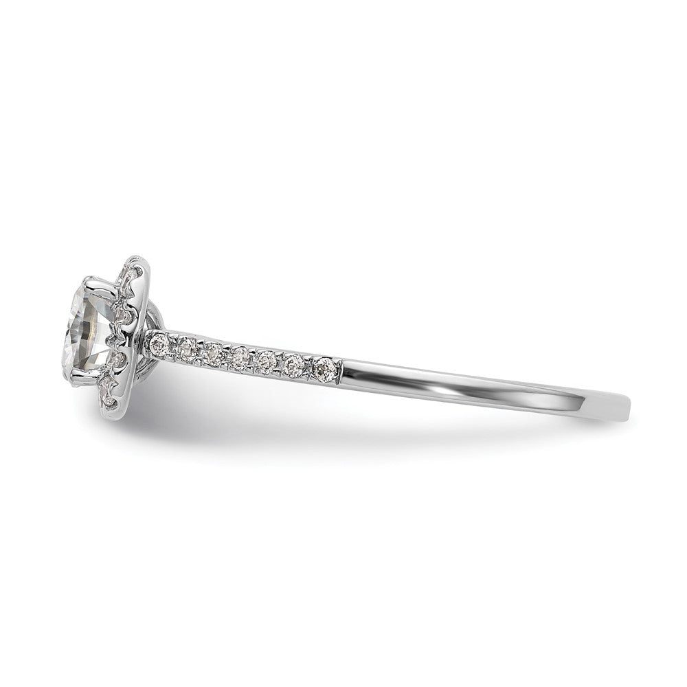 Cushion Halo Diamond Semi-mount Engagement Rings
