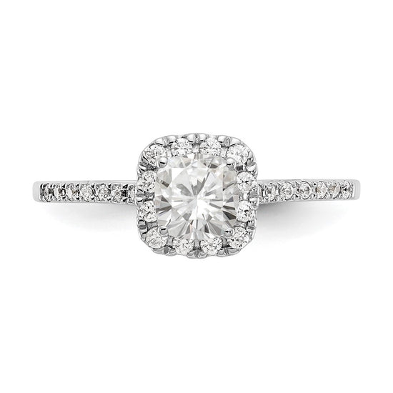 Cushion Halo Diamond Semi-mount Engagement Rings
