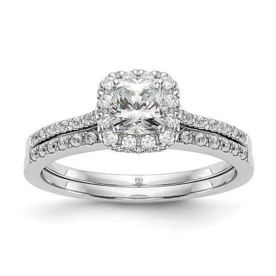 Cushion Halo Diamond Semi-mount Engagement Rings