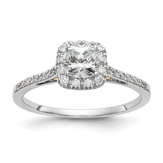 Cushion Halo Diamond Semi-mount Engagement Rings