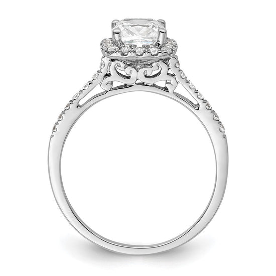 Cushion Halo Diamond Semi-mount Engagement Rings
