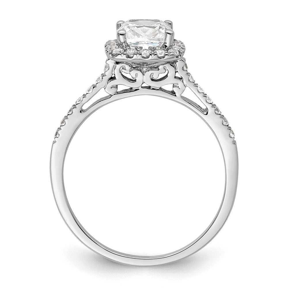 Cushion Halo Diamond Semi-mount Engagement Rings