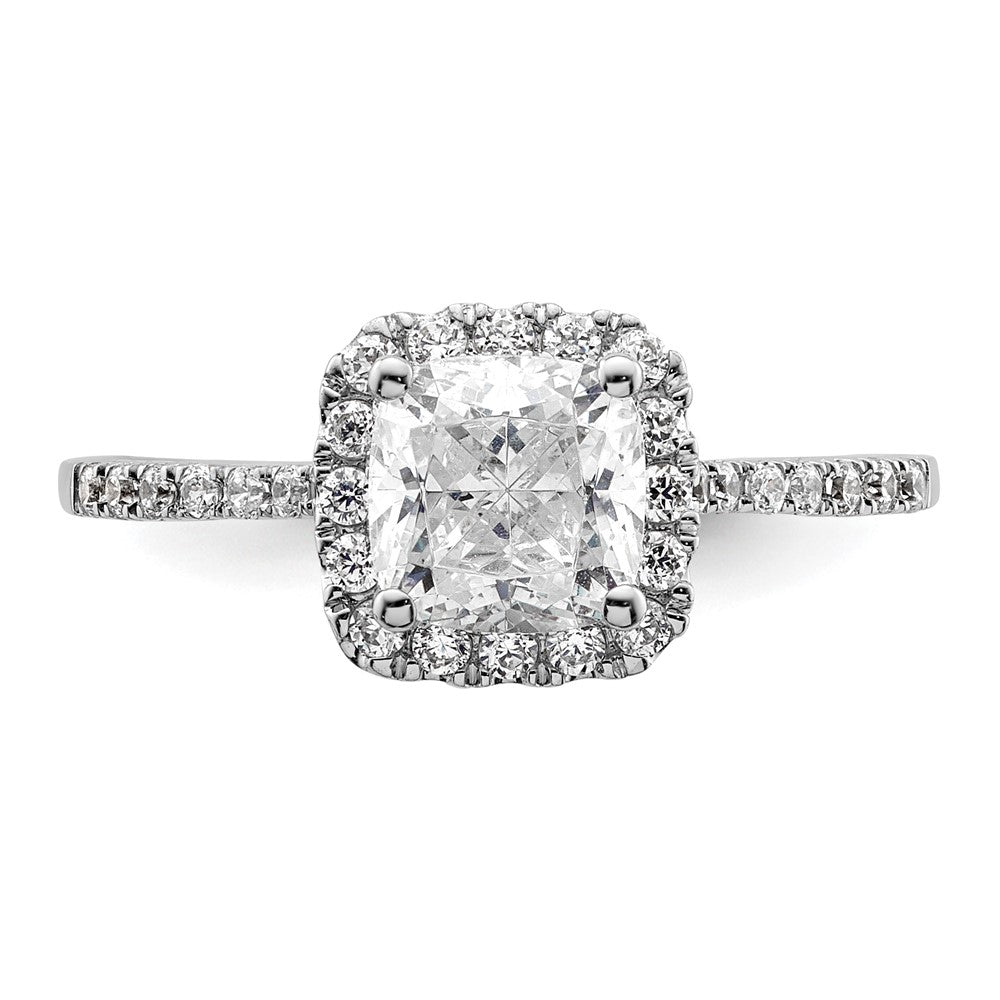 Cushion Halo Diamond Semi-mount Engagement Rings