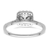 Cushion Halo Diamond Semi-mount Engagement Rings