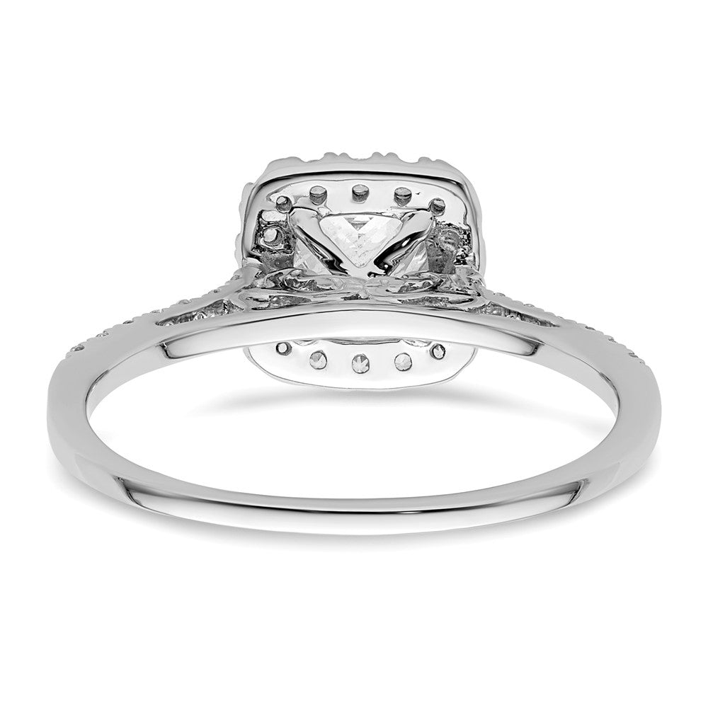 Cushion Halo Diamond Semi-mount Engagement Rings
