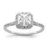 Cushion Halo Diamond Semi-mount Engagement Rings