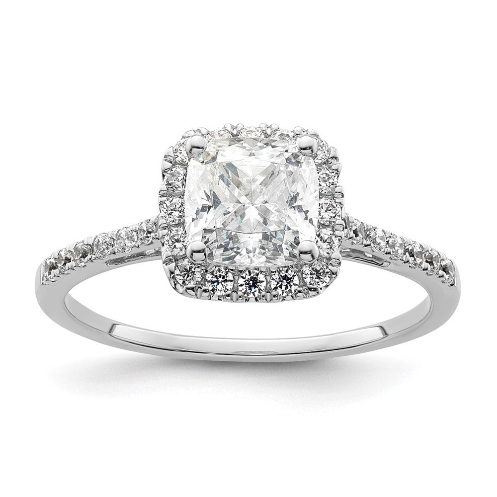 Cushion Halo Diamond Semi-mount Engagement Rings