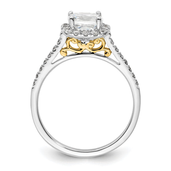 Cushion Halo Diamond Semi-mount Engagement Rings