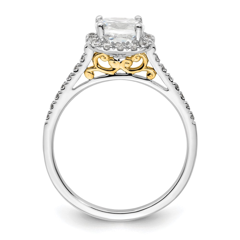 Cushion Halo Diamond Semi-mount Engagement Rings