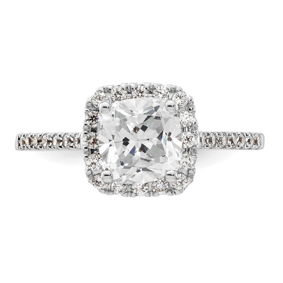 Cushion Halo Diamond Semi-mount Engagement Rings