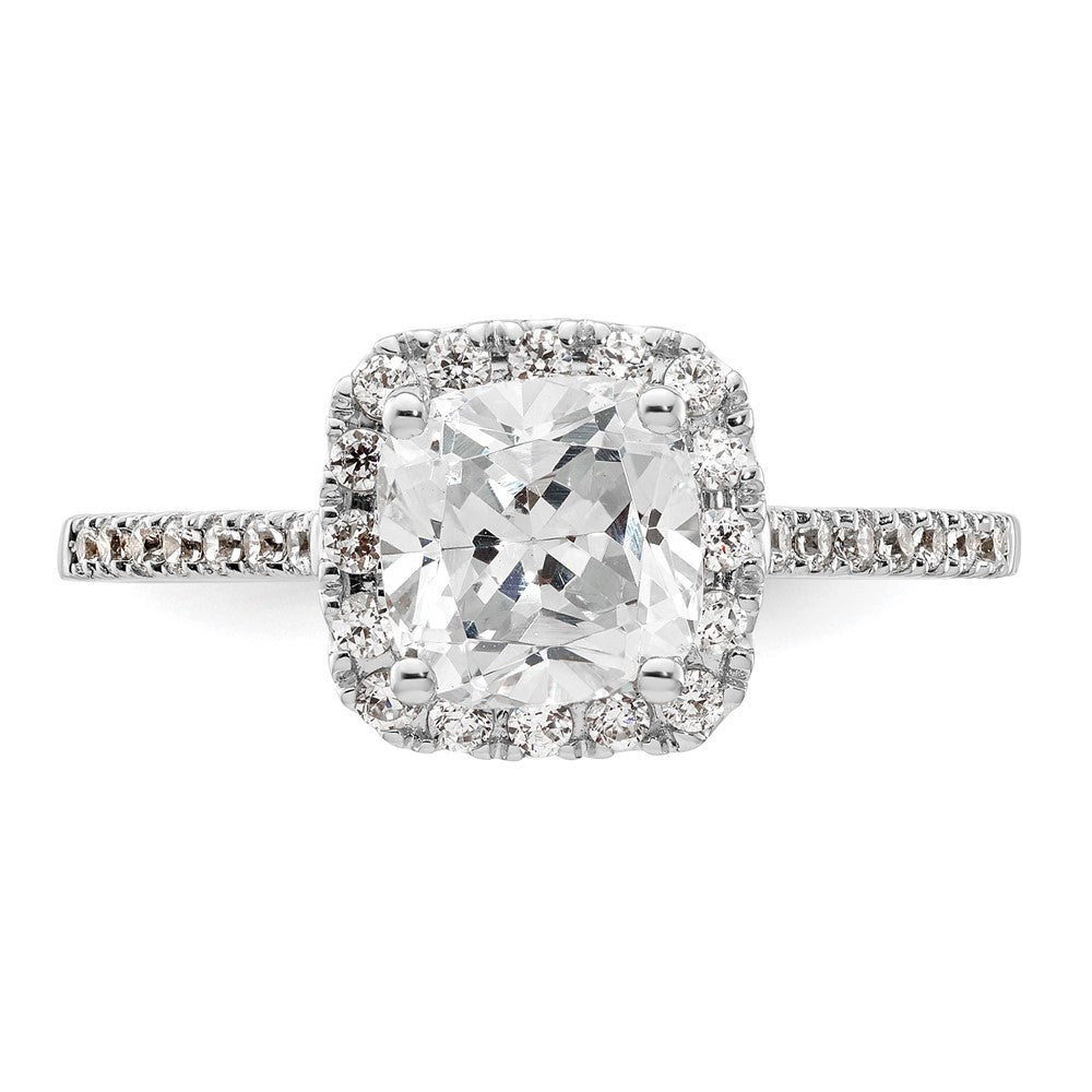 Cushion Halo Diamond Semi-mount Engagement Rings