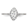 Marquise Halo Diamond Semi-mount Engagement Rings