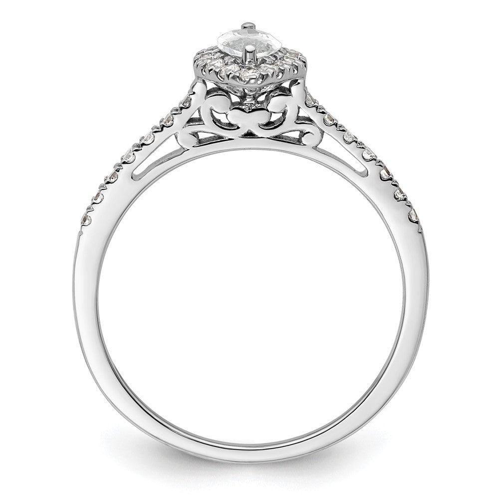 Marquise Halo Diamond Semi-mount Engagement Rings