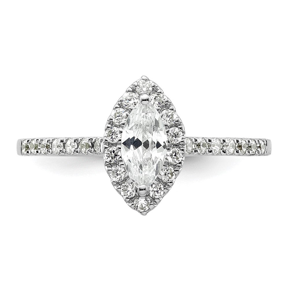 Marquise Halo Diamond Semi-mount Engagement Rings