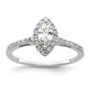 Marquise Halo Diamond Semi-mount Engagement Rings