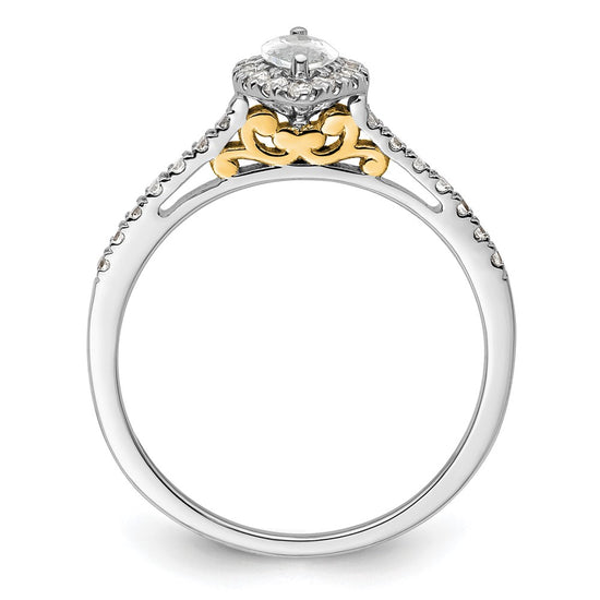 Marquise Halo Diamond Semi-mount Engagement Rings