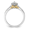 Marquise Halo Diamond Semi-mount Engagement Rings