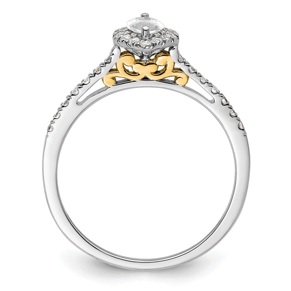 Marquise Halo Diamond Semi-mount Engagement Rings
