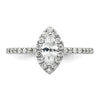 Marquise Halo Diamond Semi-mount Engagement Rings