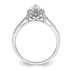 Marquise Halo Diamond Semi-mount Engagement Rings