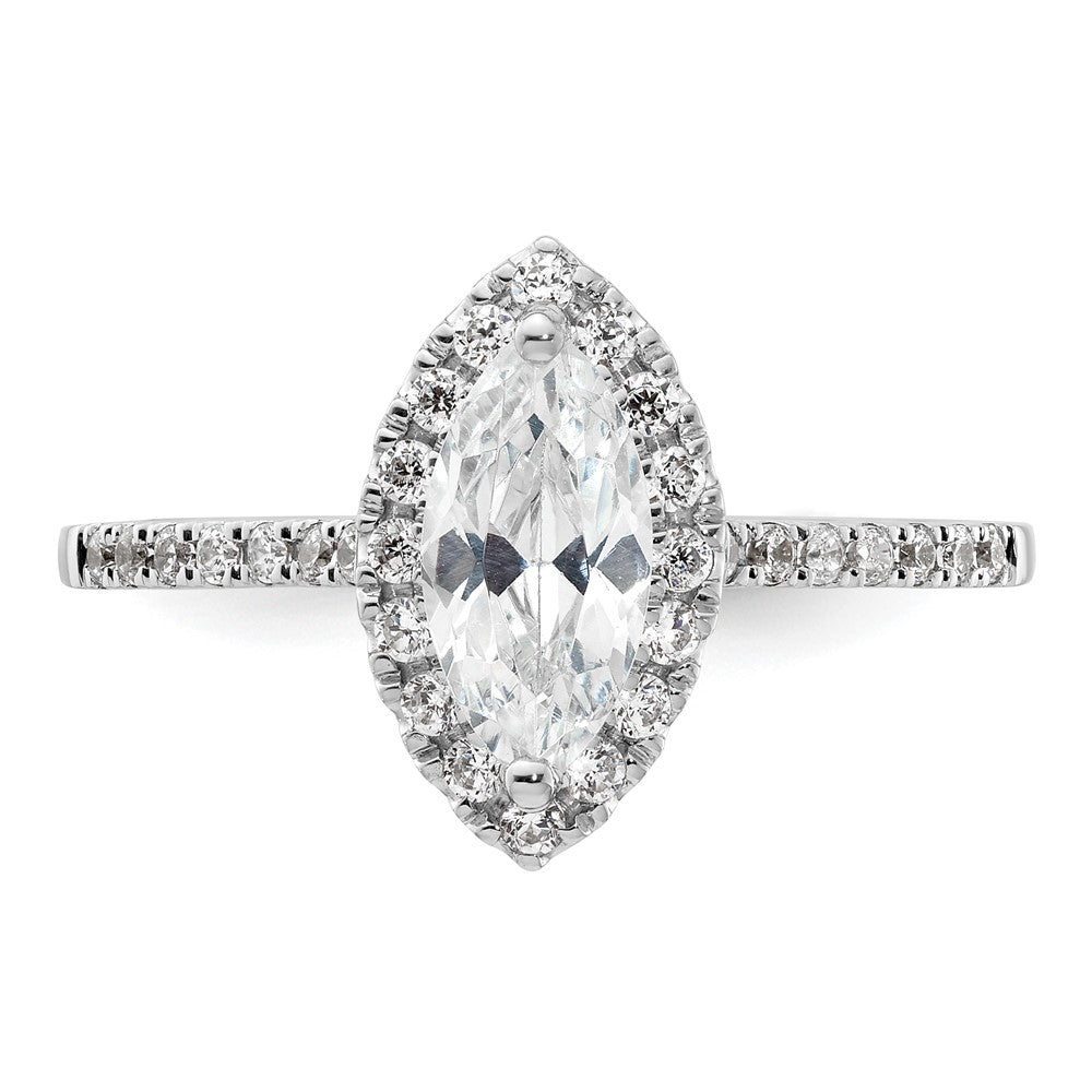 Marquise Halo Diamond Semi-mount Engagement Rings
