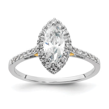 Marquise Halo Diamond Semi-mount Engagement Rings