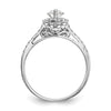 Marquise Halo Diamond Semi-mount Engagement Rings