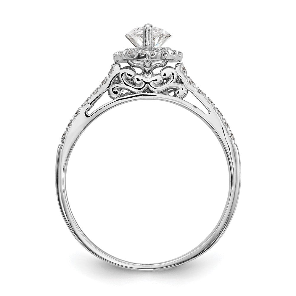 Marquise Halo Diamond Semi-mount Engagement Rings