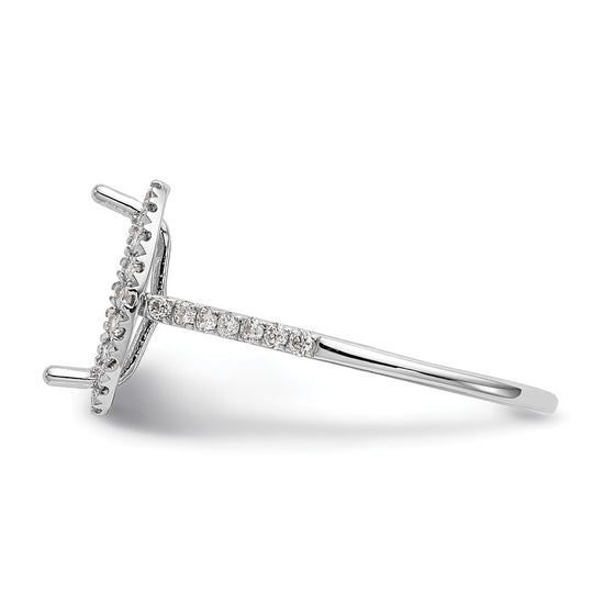 Marquise Halo Diamond Semi-mount Engagement Rings