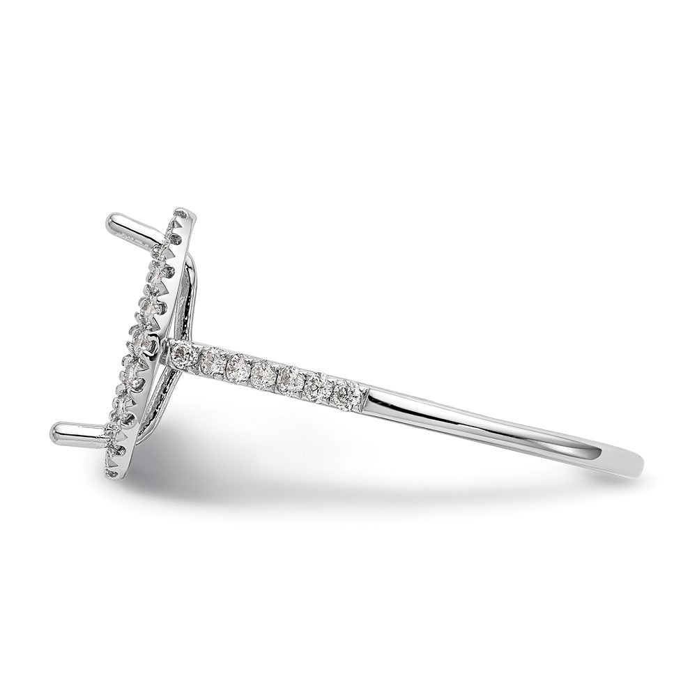 Marquise Halo Diamond Semi-mount Engagement Rings